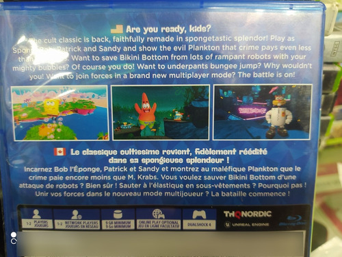 Sponge Bob Battle For Bikini Botton Para Ps4 (Usado)