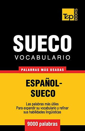 Libro : Vocabulario Español-sueco - 9000 Palabras Mas...