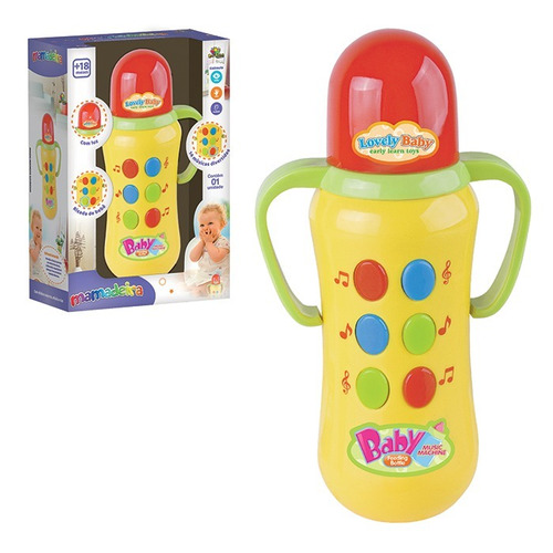 Brinquedo Interativo Para Bebe Mamadeira Musical Didático