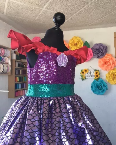Vestido De Gala Fiesta De Sirenita Para Niña Talla 3-4 Años