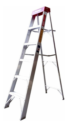 Escalera Tijera De Aluminio Escalumex 6 Escalones