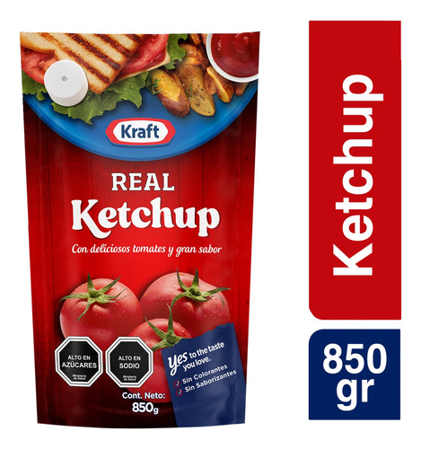 Ketchup Kraft Real Ketchup Regular Doypack 850 G
