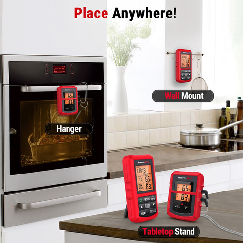 Imagen 3 de 7 de Termometro Digital Inalambrico Thermopro Tp20 Carne Y Horno