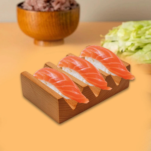 Soporte De Sushi De Madera Para Servir Bandeja Ancho De 9 Cm