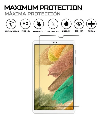 Imagen 2 de 6 de Protector De Pantalla Antishock Samsung Galaxy Tab A7 Lite