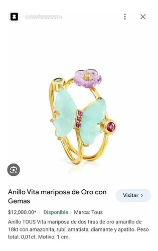 Anillo mariposa tous new arrivals