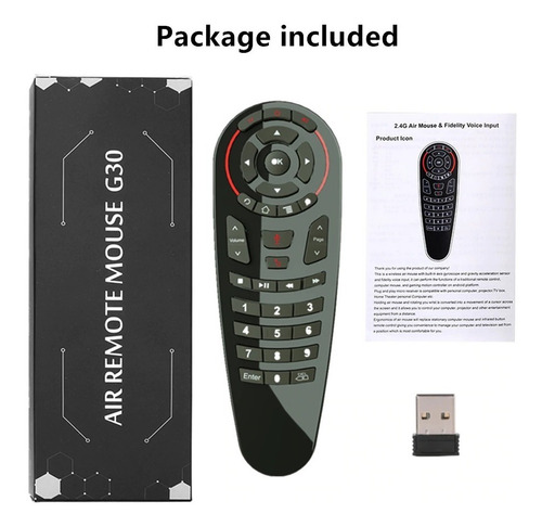 G30s Control Remoto Por Voz Giroscopio Air Mouse 2.4g