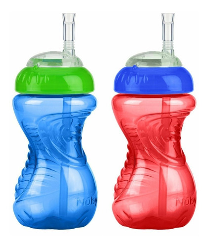 Imagen 3 de 9 de Vaso Para Niño Nuby Antiderrame Con Sorbete 9923 12m+ Bpafre