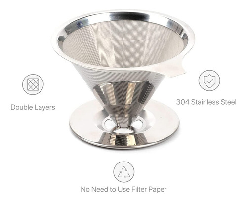 Gotero Para Café, Reutilizable, Con Forma De Cono De Goteo
