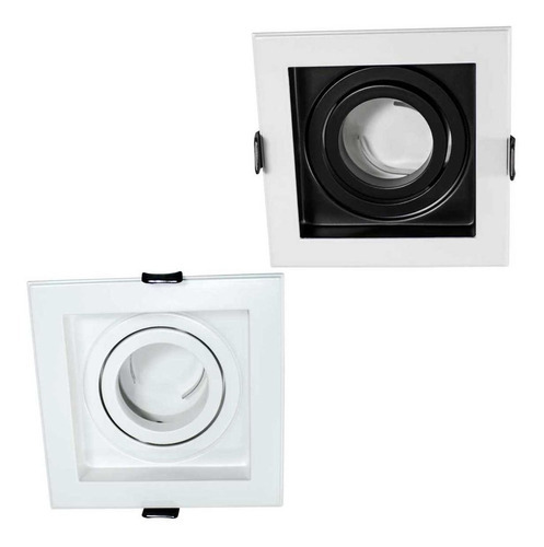 Spot Recuado Embutir Conecta Gu10 Mr16 Ns7001 Bella St709 Cor Branco e preto 110V/220V (Bivolt)