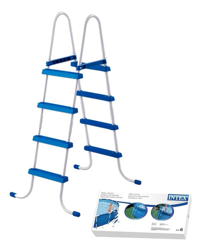 Escalera Para Pileta Intex Peldaños Plásticos 107cm De Alto