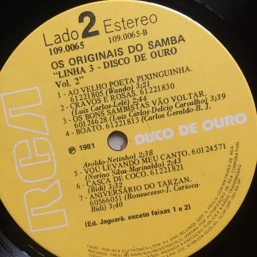 Os Originais Do Samba - Os Originais Do Samba, Vol. 2 Album