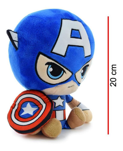 Imagen 3 de 11 de Peluche De Super Heroes Marvel 20cm Surtidos Phi Phi Toys