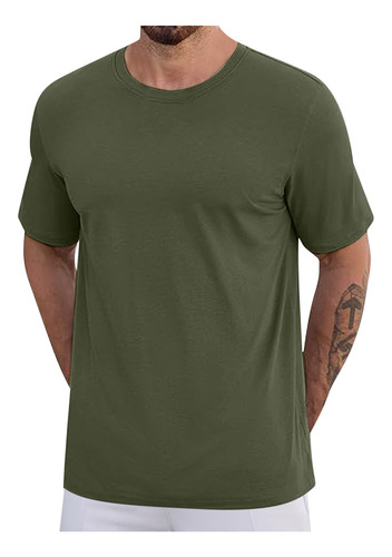 Camisetas Casuales De Manga Corta Con Cuello Redondo De Colo
