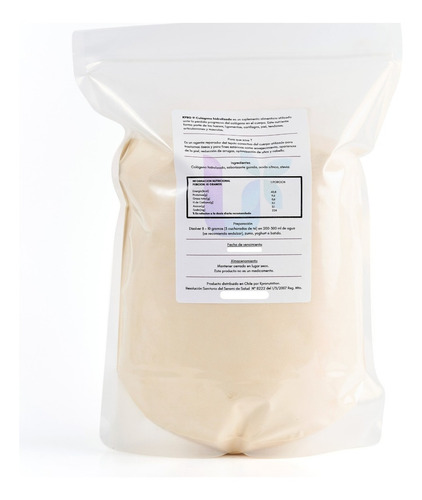 Imagen 2 de 10 de Colágeno Hidrolizado Guinda 1 Kg -sin Azúcar- Envío Gratis