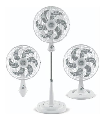 Ventilador Samurai Turbo Silence Maxx 3 en 1 turbo blanco con 6 aspas color  gris de  plástico, 18" de diámetro 110 V