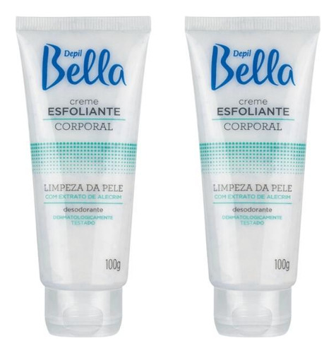 Creme Esfoliante Corporal Depil Bella Alecrim 100g-kit C/2un