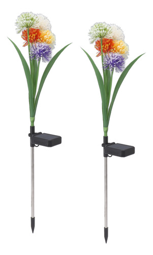 Juego De 2 Estacas Solares Para Flores, Ip65, Impermeables,