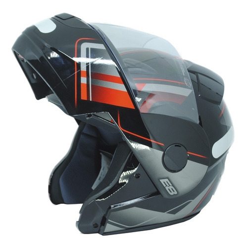 Capacete Ebf Robocop Articulado New E8 Drift Escamoteável 