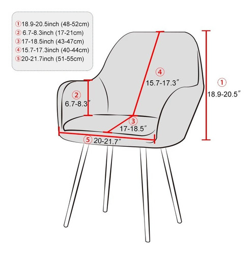 Funda Elástica De Brazo Alto For Silla De Comedor Cubierta