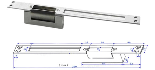 Hembrilla Electrica Para Puerta 12vdc N/o