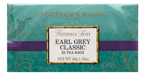 Fortnum And Mason British Tea. Earl Grey Classic 25 Bolsas .