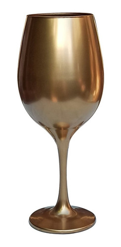 6 Copas Vidrio Vino Barone Nadir Color Dorado Gold 490ml