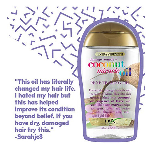 Remedio De Daño Extra Fuerte De Ogx Coconut Miracle
