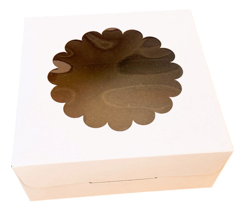 Caja Multiuso Blanca C/visor Flor X 50 Unid (12x12x5)