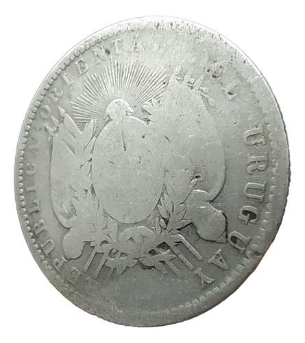 Antigua Moneda De Plata 20 Centésimos 1877 Km# 15