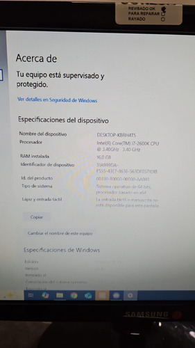 Pc Gamer I7 2700k, Gtx 1050, Ram 16 Gb, Ssd 480 Gb, Fuente (Usado)