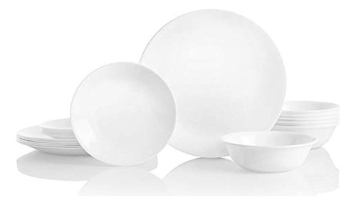 Juego De Vajilla Corelle Livingware De 18 Piezas, Blanco Esc