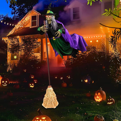 12 Pies Bruja Flotante Voladora Aterradora De Halloween