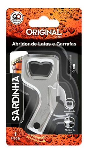 Abridor De Latas E Garrafas Tradicional Inox - Original