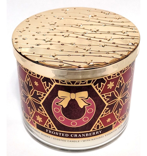 Bath And Body Works Frosted Cranberry Vela Grande 3 Pabilos