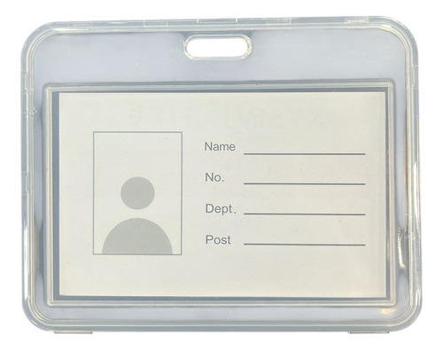 Porta Credencial Acreditaciones Transparente Sube Transparente Horizontal