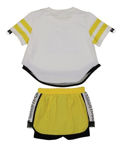 Imagem 3 de 3 de Conjunto Infantil Athleisure Um Mais Um Amarelo 801065