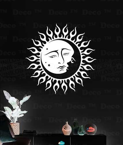 Vinil Decorativo Personalizado Sol Y Luna