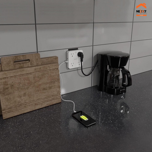 Imagen 6 de 6 de Tomacorriente Nexxt X 4 + 2 Usb Inteligente Wifi