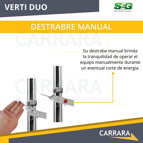 Kit Motor Portón Seg Verti Duo 140 Levadizo Sin Fin Control