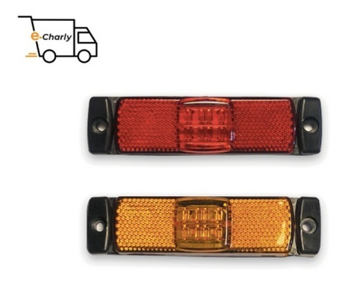 Farol Lateral 4 Led Camion / Trailer 12/24 C/ Reflectivo