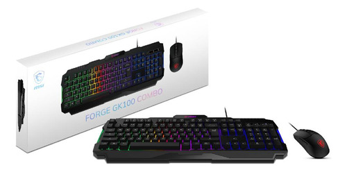 Combo Teclado Y Mouse Gamer Msi Forge Gk100