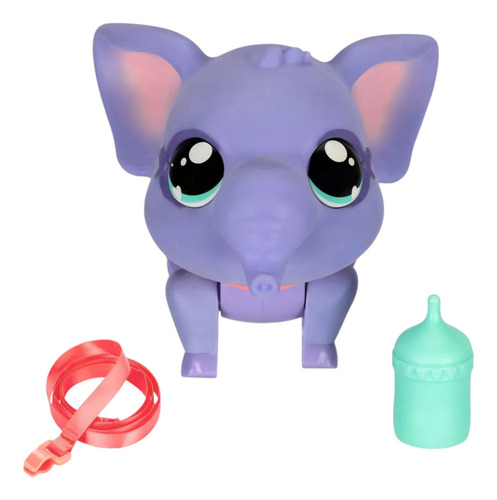 Elefante de estimação interativo Little Livepets com movimento violeta