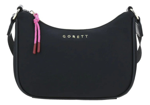 Bolsa Baguette Negro Gorett Mujer Gs24030-3 Diseño De La Tela Liso