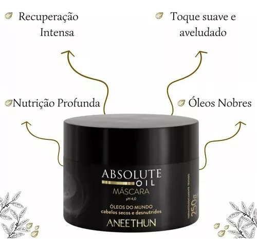 Kit Absolute Oil Shampoo 300ml + Máscara 250g Aneethun