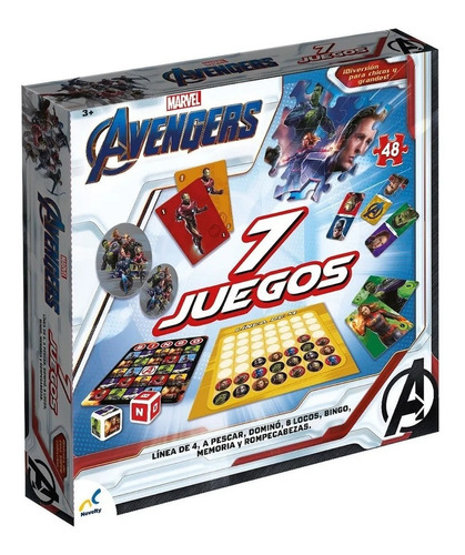 Juego De Mesa 7 En 1 Avengers Mod.jca-1427 Marca Novelty®