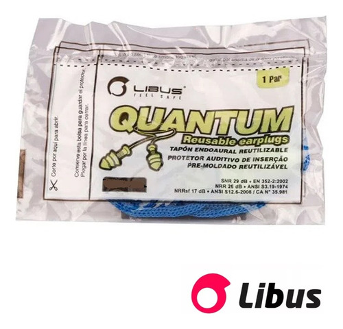 Imagen 2 de 4 de Caja Protector Auditivo Endoaural Quantum Libus Cordel X 250