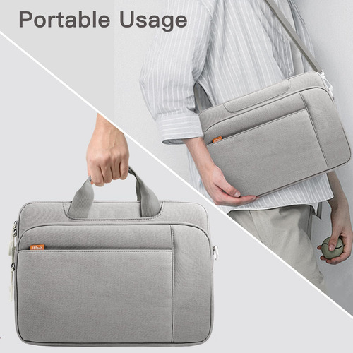 Jetech Funda Para Portátil De Pulgadas, Impermeable, Con 15, Gris Claro.
