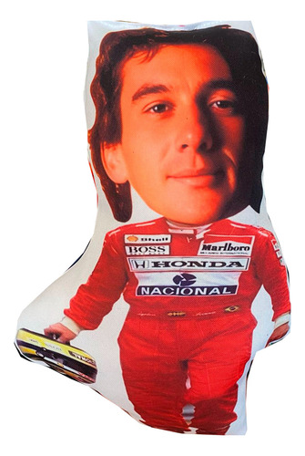 Muñeco Ayrton Senna Chiquito Mini Ayrton Senna F1 Blanco Ayrton Senna