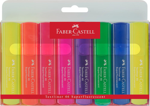 Faber-castell Fluorescent Set 8 Bolígrafos Con Punta Varios